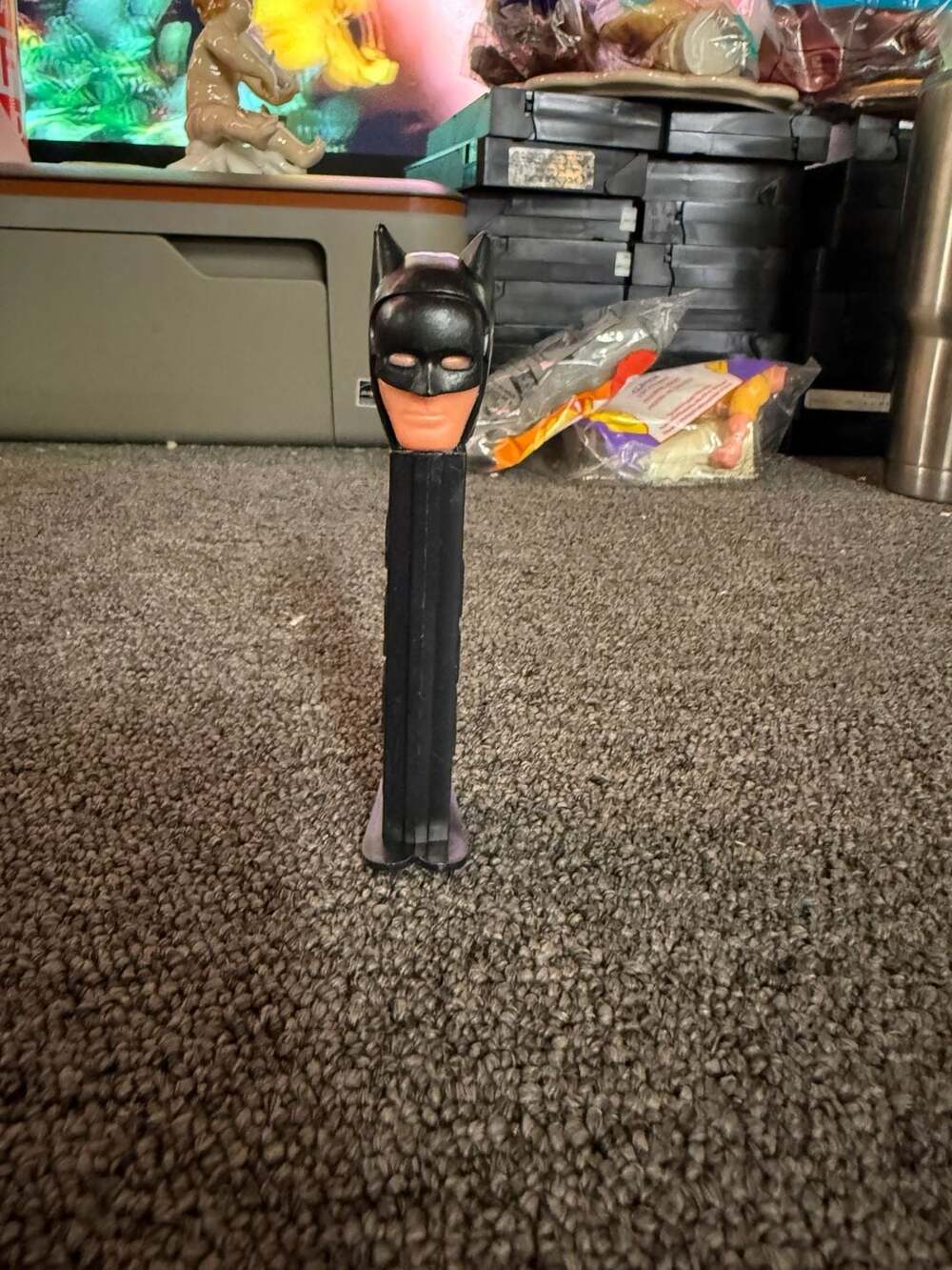 Vintage 1985 Batman PEZ Dispenser with Feet (Made in Slovenia)